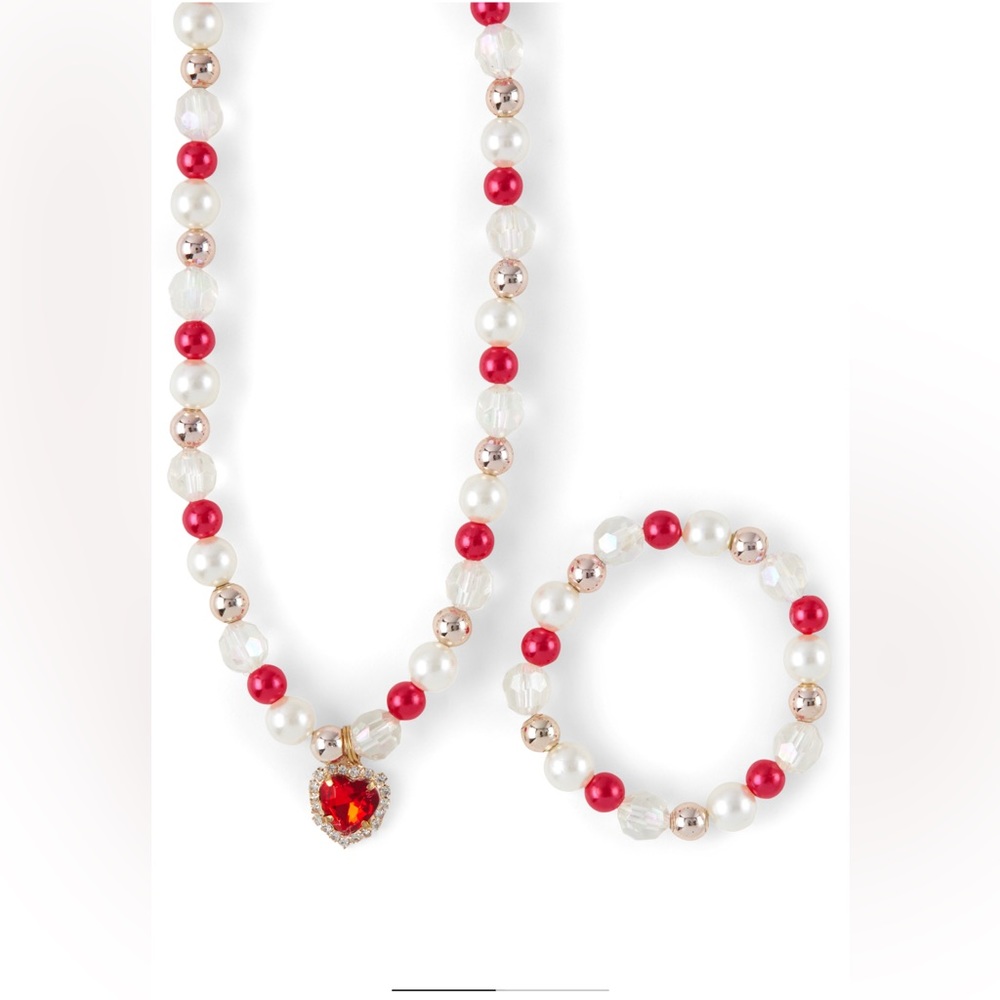 Girls necklace,bracelet and headband set